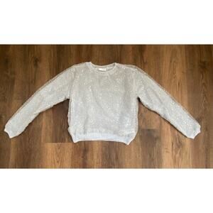 Gorgeous Zara Size Small Faux Mohair/Sequin Sweater